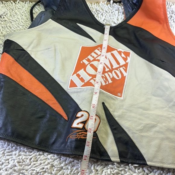 Vintage Tony Stewart Nascar Leather Vest The Home Depot XXL - Picture 8 of 13